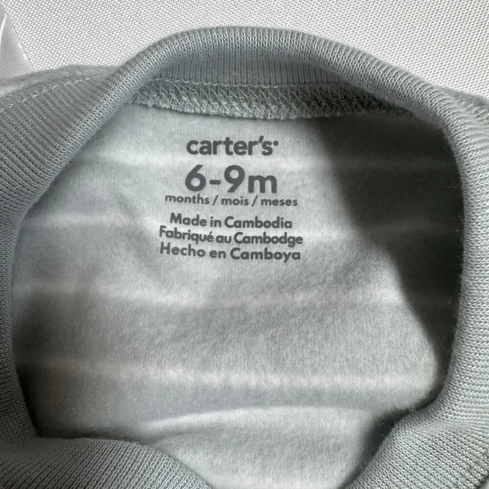 Carter's Fleece Sleep Sack Blanket Sleeper Lion Boy Girls Unisex 6-9M Gray